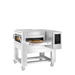 Gazowy piec przelotowy do pizzy - 1260x1750mm - cyfrowy - szerokość taśmy: 500mm - włącznie z ramą podstawy