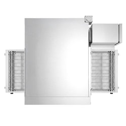 (2 szt.) Elektryczny piec przelotowy do pizzy - 980x1300 mm - cyfrowy - szerokość taśmy: 400 mm - włącznie z ramą podstawy