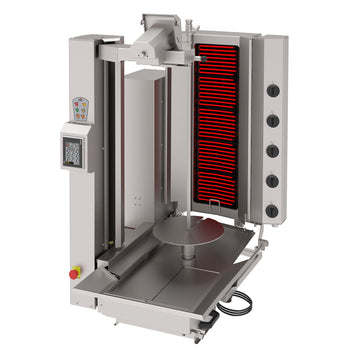 Elektryczny robot do kebaba - 5 palników - maks. 120 kg - Prime Gastro