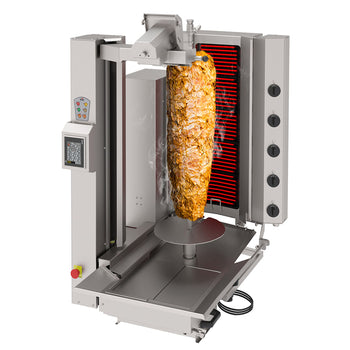 Elektryczny robot do kebaba - 5 palników - maks. 120 kg - Prime Gastro