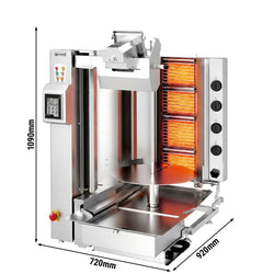 Gas Automatic Doner Kebab Grill - 4 Burner - up to 95kg - 10.64kW