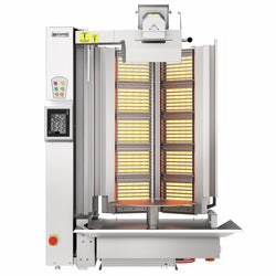 Gazowy robot do kebaba - 10 palników - kształt V - maks. 150 kg