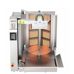 Gazowy robot do kebaba - 8 palników - kształt V - maks. 130 kg