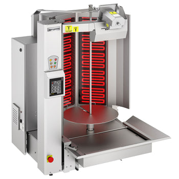 Elektryczny robot do kebaba - 10 palników - kształt V - maks. 120 kg - Prime Gastro