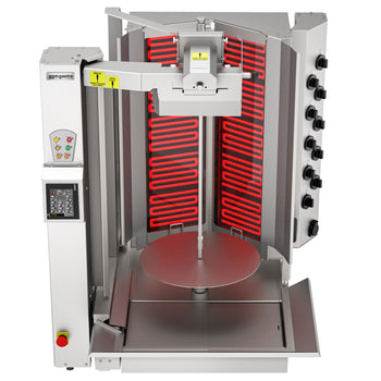 Elektryczny robot do kebaba - 10 palników - kształt V - maks. 120 kg - Prime Gastro