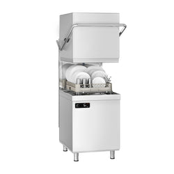 Zmywarka kapturowa - 6,52 kW - z detergentem, nabłyszczaczem & pompą spustową