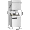 Double-Skinned Pass Through Dishwasher - Digital Controls - 7.1kW - with Detergent & Rinse Aid Dosing Pumps, Drain Pump