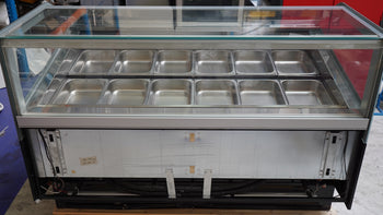 Lada na lody ADAM - 1700 mm - konwekcyjna - na 18 pojemników 5 L lub 12 pojemników 7 L - czarna - Prime Gastro