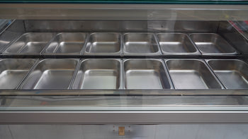 Lada na lody ADAM - 1700 mm - konwekcyjna - na 18 pojemników 5 L lub 12 pojemników 7 L - czarna - Prime Gastro