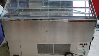 Lada na lody ADAM - 1700 mm - konwekcyjna - na 18 pojemników 5 L lub 12 pojemników 7 L - czarna - Prime Gastro