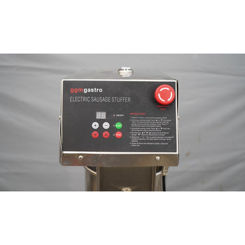 Elektryczna maszynka do nadziewania kiełbasy i churros – 12 litrów – 90 W – stal nierdzewna – w zestawie 4 nasadki do nadziewania kiełbasy i 3 nasadki do churros