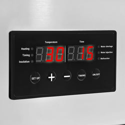 Piekarnik parowy - 2,5 kW - cyfrowy - w zestawie 16 koszyków bambusowych i 4 pokrywki