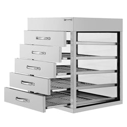 Piekarnik parowy - 2,5 kW - manualny - wraz z nadstawką do pieczenia na parze z 5 szufladami