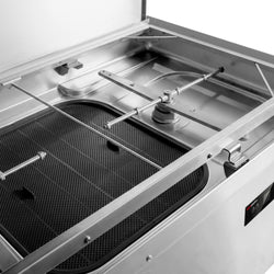 Zmywarka przysłuwowa z dwoma koszami – cyfrowa – 19 kW – z pompą do detergentu, płynu nabłyszczającego i wody zmywającej