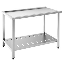 Zmywarka przepływowa - cyfrowa - 8,7 kW - z odzyskiem ciepła, pompą detergentu, płynu nabłyszczającego i wody - wraz ze stołem doprowadzającym po prawej stronie i stołem odprowadzającym po lewej stronie