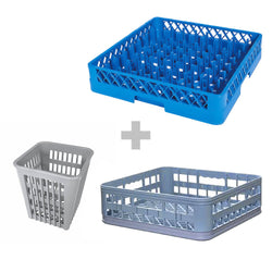 Zmywarka przelotowa – sterowanie cyfrowe – 8,7 kW – z odzyskiem ciepła – pompa detergentu, nabłyszczacza i myjąca – w zestawie stół załadunkowy prawy i stół wyładowczy lewy