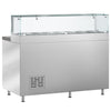 Commercial Saladette Counter PREMIUM - 1510mm - 390L - 2 doors - with glass canopy for 7 x GN 1/3