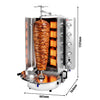 Grill do gyrosa i kebaba – gazowy – maks. 90 kg – 20 kW – z 10 palnikami i silnikiem u dołu – ze szkłem ROBAX®