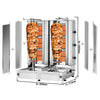 Gas Doner Kebab Grill (Shawarma/Gyros) - Twin x 3 Burner - up to 80kg - 19.5kW - Countertop - incl. 2 splash guards & 2 double doors