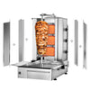 Gas Doner Kebab Grill (Shawarma/Gyros) - 3 Burner - up to 40kg - 9.75kW - Countertop - incl. 2 splash guards & 2 double doors