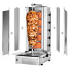 Gas Doner Kebab Grill (Shawarma/Gyros) - 5 Burner - up to 80kg - 16.25kW - incl. 2 splash guards & 2 double doors