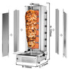 Gas Doner Kebab Grill (Shawarma/Gyros) - 6 Burner - up to 100kg - 19.5kW - incl. 2 splash guards & 2 double doors