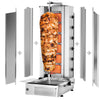 Gas Doner Kebab Grill (Shawarma/Gyros) - 6 Burner - up to 100kg - 19.5kW - incl. 2 splash guards & 2 double doors