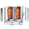 Electric Doner Kebab Grill (Shawarma/Gyros) - Twin x 4 Burner - up to 120kg - 14.4kW - incl. 2 double doors