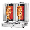 Electric Doner Kebab Grill (Shawarma/Gyros) - Twin x 4 Burner - up to 120kg - 14.4kW - incl. 2 double doors