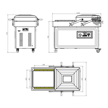 Podwójna komora do pakowania próżniowego - 20 m³/h - 900 W - Prime Gastro