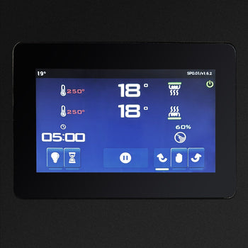 Gazowy kamienny piec do pizzy - 6x 30cm - Cyfrowy - Obrotowy - Prime Gastro