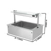 Integrated Drop-in Ice Well - 1000mm - 3x GN 1/1 - 130L - with Glass Sneeze Guard