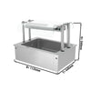 Drop-In Ice Well - 1000mm - 3x GN 1/1 - 130L - with Glass Sneeze Guard