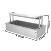 Wanna na lód do zabudowy – 1800 mm – 200 L – 5x GN 1/1 – z dwustronną szklaną osłoną przeciwkaszlową