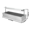 Wanna na lód do zabudowy – 2100 mm – 250 L – 6x GN 1/1 – z jednostronną szklaną osłoną przeciwkaszlową