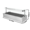 Wanna na lód do zabudowy – 2100 mm – 250 L – 6x GN 1/1 – ze szklaną osłoną przeciwkaszlową i zaokrągloną szybą przednią