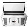 Countertop Ice Cream Display Freezer - 870mm - Static cooling - with LED lighting - for 4 x 5 litres Napoli pans - hinged glass lid
