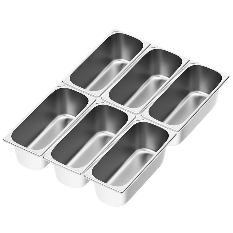 (6 sztuk) – pojemniki na lody – 5 litrów – stal nierdzewna