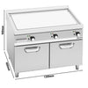 Płyta grillowa elektryczna - 19,8kW - Gładka - Powierzchnia: 1200x900mm - na podstawie otwartej