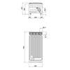 Płyta grillowa elektryczna - 6,60kW - Ryflowana - nastawna - Powierzchnia: 800x900mm