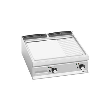 Płyta grillowa elektryczna - 13,2kW - Gładko-ryflowana - nastawna - Powierzchnia: 800x900mm
