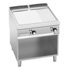 Płyta grillowa elektryczna - 13,2kW - Gładko-ryflowana - na podstawie otwartej - Powierzchnia: 800x900mm