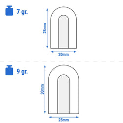 Kostkarka do lodu - Wydrążony cylinder - 12 kg/24 godz - Czerwony