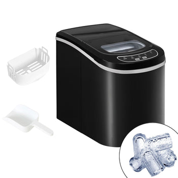 Kostkarka do lodu - Wydrążony cylinder - 12 kg/24 godz. - Czarny mat - Prime Gastro