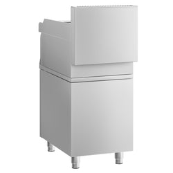 Płyta grillowa elektryczna - chromowana - 4,5kW - Gładka - Powierzchnia: 395x500mm - na podstawie z szafką - z szafką z 1 drzwiami