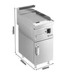 Płyta grillowa – elektryczna – ryflowana – 4,5 kW – z podstawą z 1 drzwiami