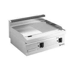 Płyta grillowa elektryczna - 9kW - Gładko - ryflowana - Powierzchnia: 595x500mm - nastawna
