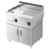 Griddle plate – electric – smooth and ribbed – 8.1 kW – with base with 2 doors – MARIO series