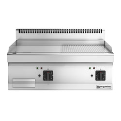 Płyta grillowa elektryczna - 7,10kW - Gładko - ryflowana - Powierzchnia: 800x700mm - nastawna