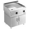 Griddle plate – electric – smooth and ribbed – 8.1 kW – with base with 2 doors – MARIO series